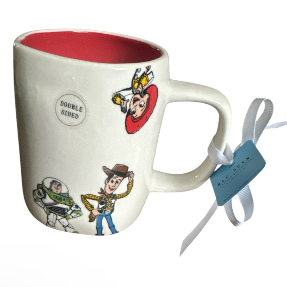 Rae Dunn Pixar Toy Story Woody Buzz Jessie HOWDY PARTNER Double-Sided Mug (NWT)